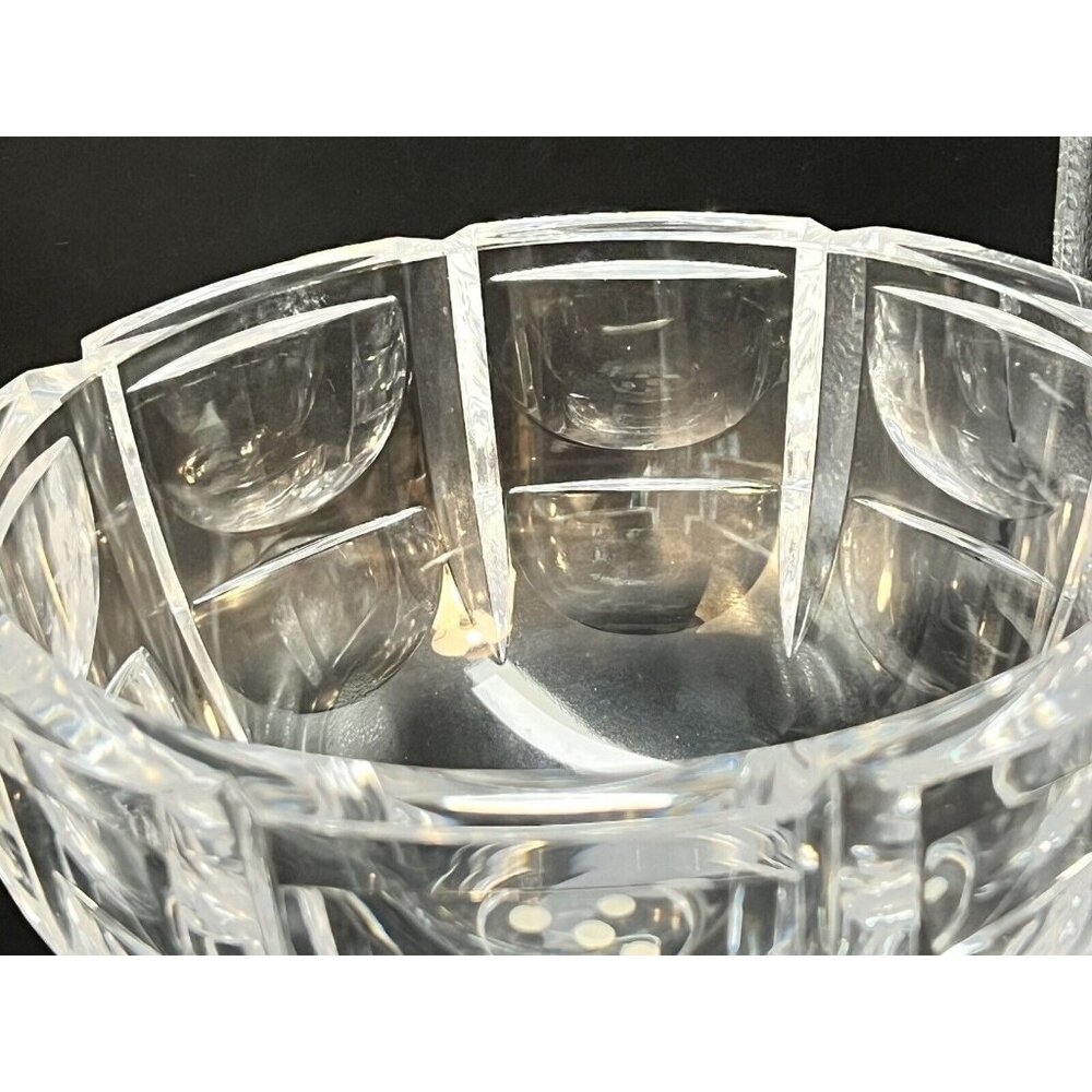 Orrefors Thousand Windows Crystal Bowl 0395-131 Signed Simon Gate 8-1/4 inch Dia - Picture 4 of 12